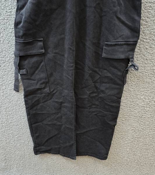Tinseltown Sleeveless Cargo Bodycon Dress Juniors M Washed Black Zip Closure