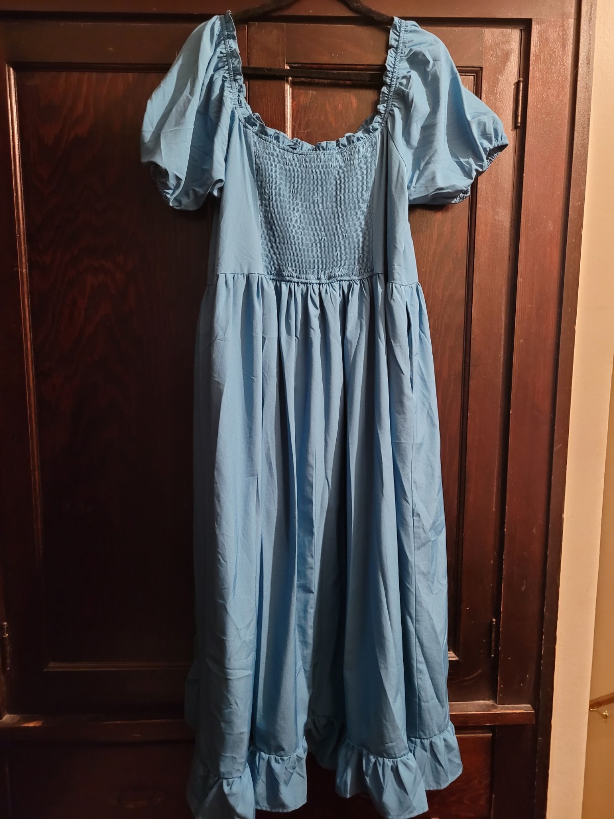 Scarlet Darkness Women’s Renaissance Fairycore Blue Milkmaid Dress Size XL