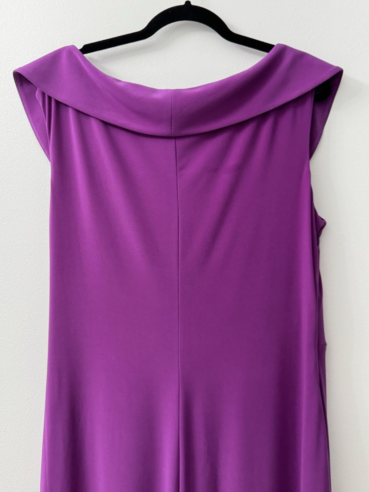Lauren Ralph Lauren Solid Wrap Dress Women’s 18 Purple V-Neck Sleeveless Long