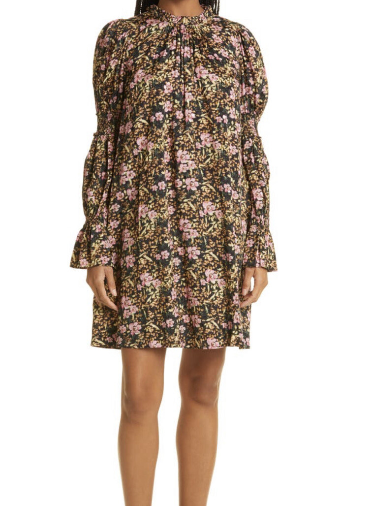 NWT ByTiMo By TiMo Delicate viscose Floral flower printed dress Multi Size S