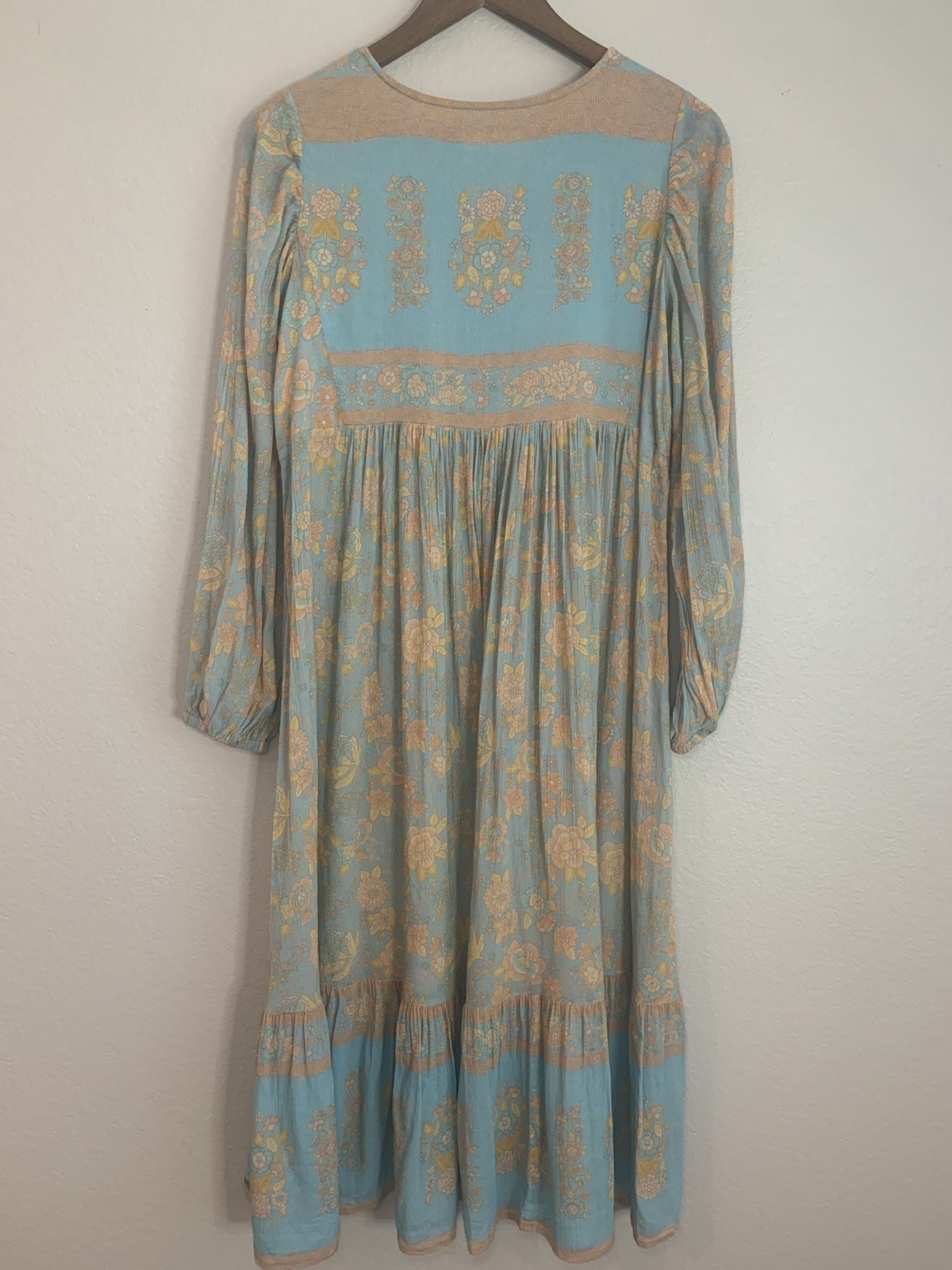 Spell & The Gypsy Collective Juniper Boho Midi Dress Eggshell Blue Size S