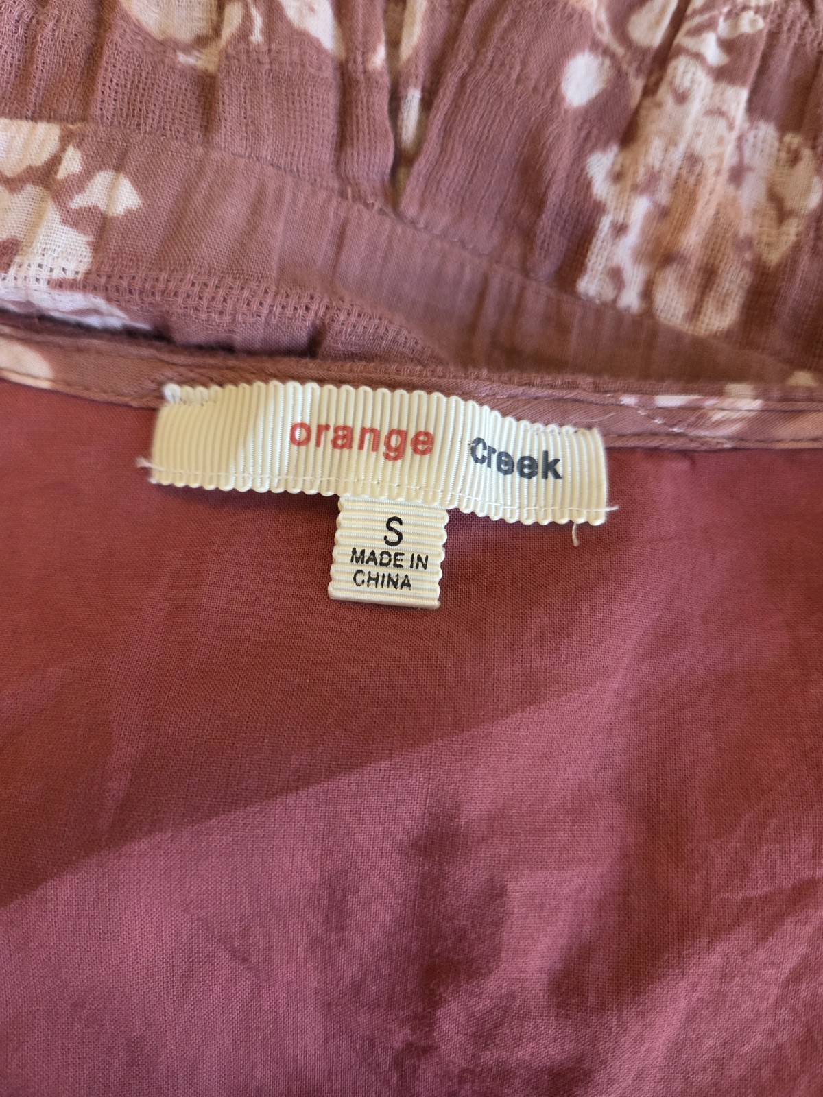 Orange Creek Dress Small Cottagecore Pockets Dusty Rose 100% Cotton Lining