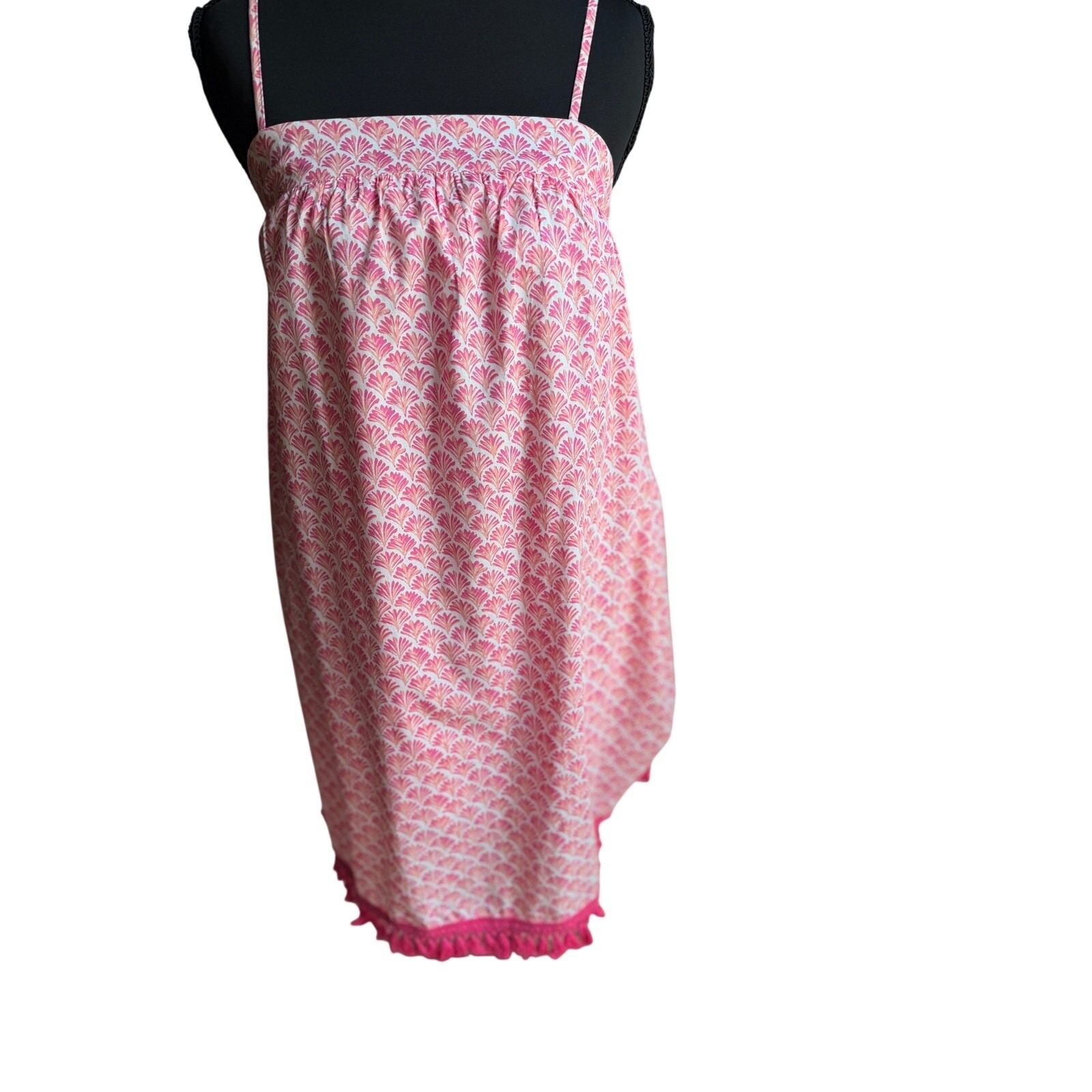 Vineyard Vines Pink Cotton Tassel Sundress XS Beach Coastal Summer