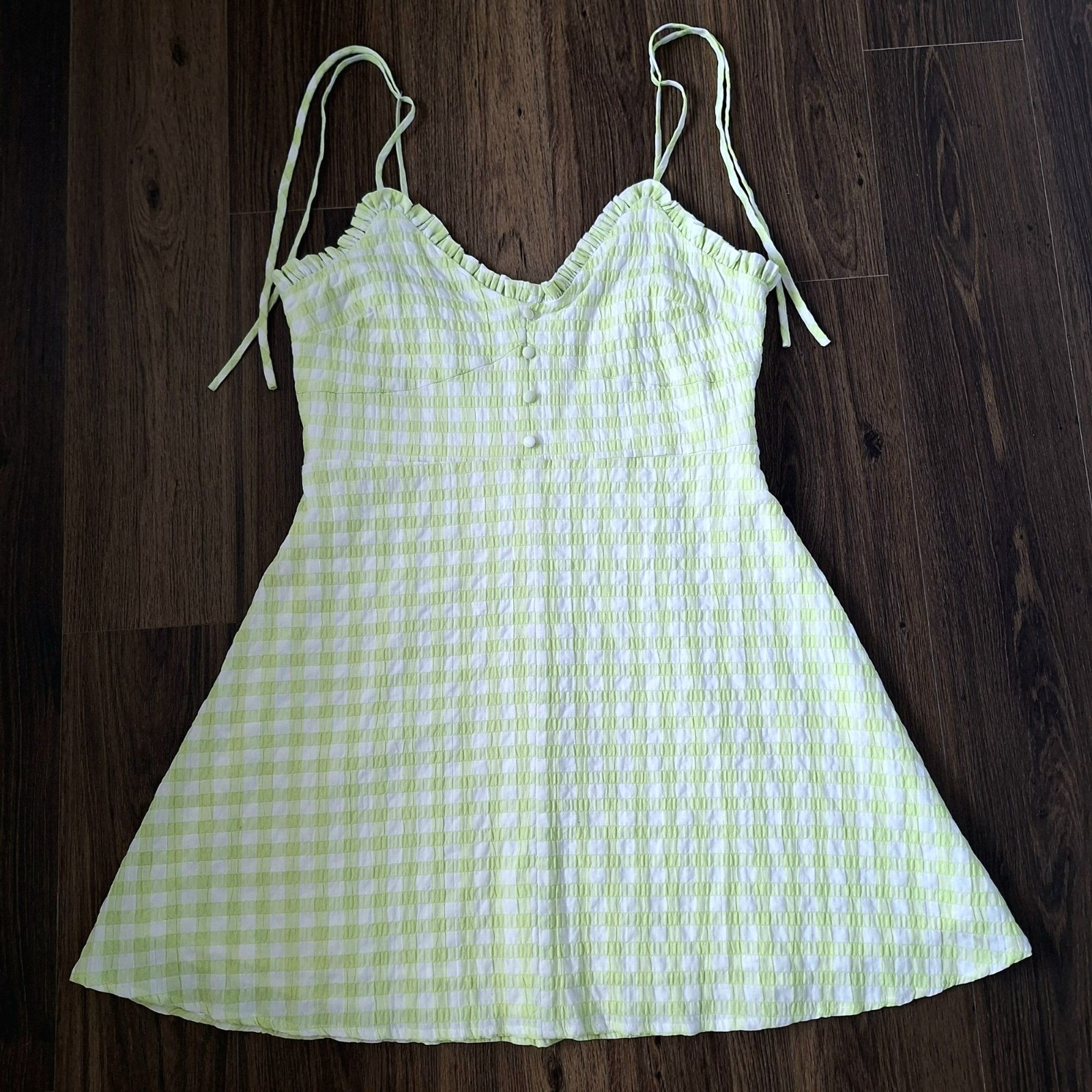 💙 GB Gingham Dress Size M/L Coquette Girl Romantic Girly