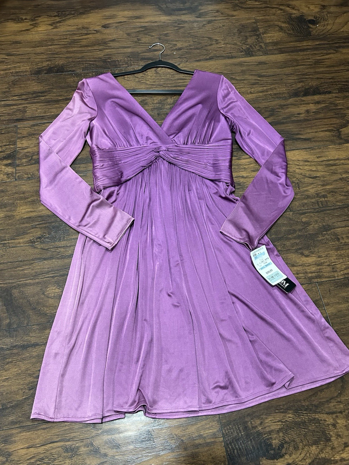 Vintage Dress The Back Room At Loehmanns Large Purple Long Sleeve