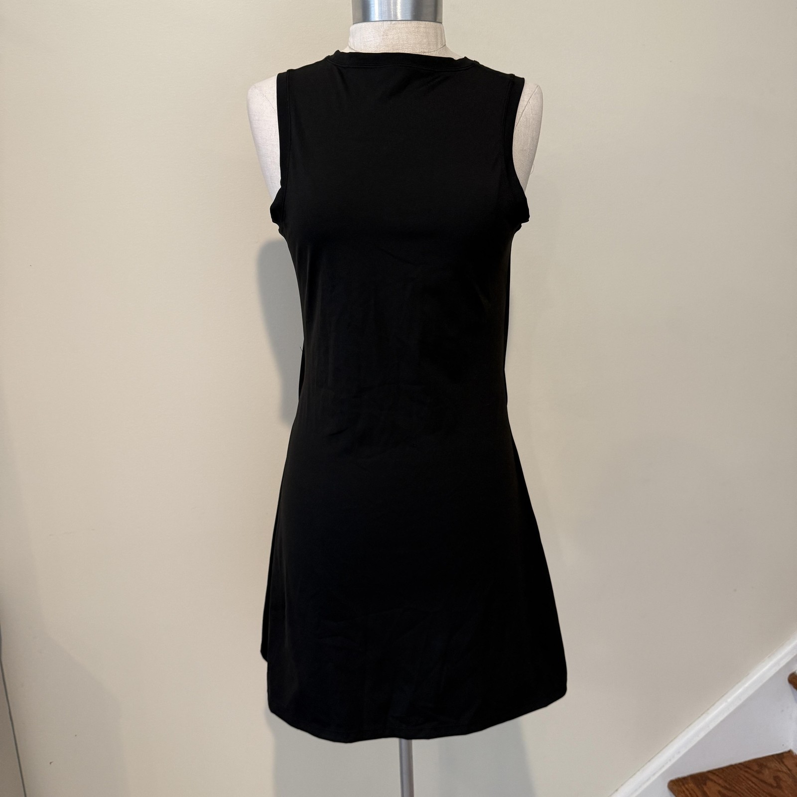 Sleeveless Mini Dress Womens XL Open Back Tie Cutout Spandex LBD Chic Party