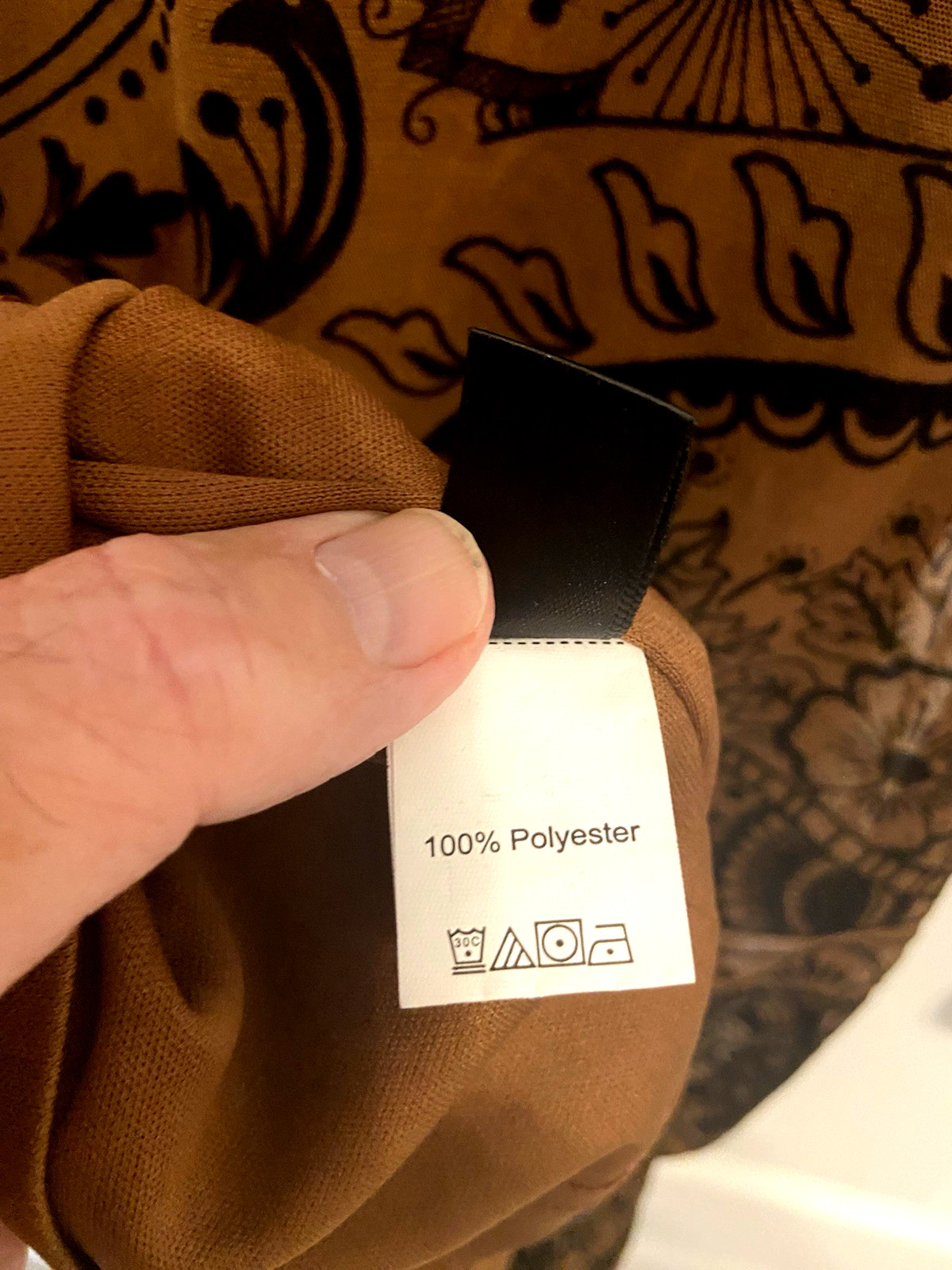 Shen Sheer Lined Polyester Woman’s Dress Brown/Black Sz. L 8/10