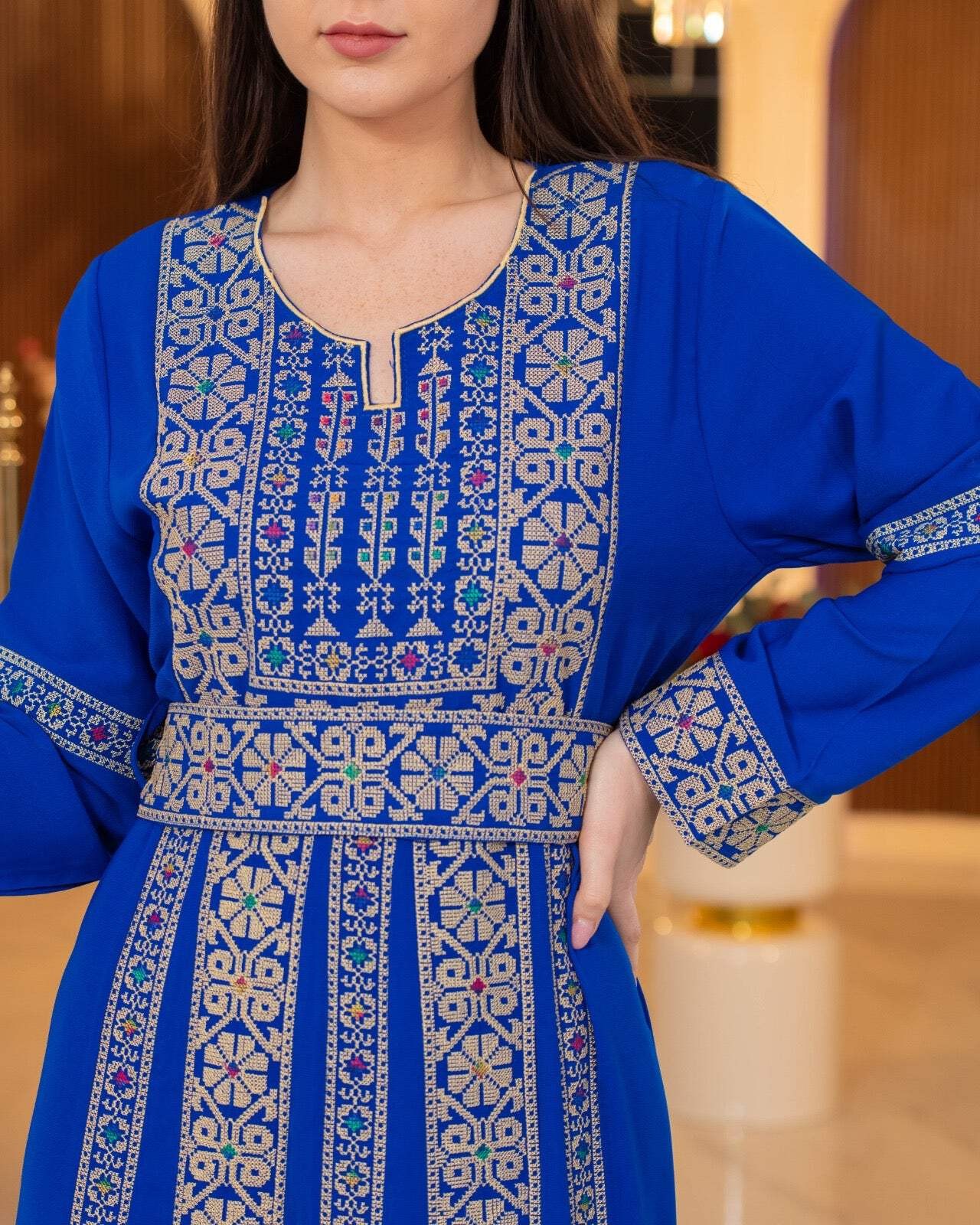 Embroidered Palestinian Style Traditional Thobe
