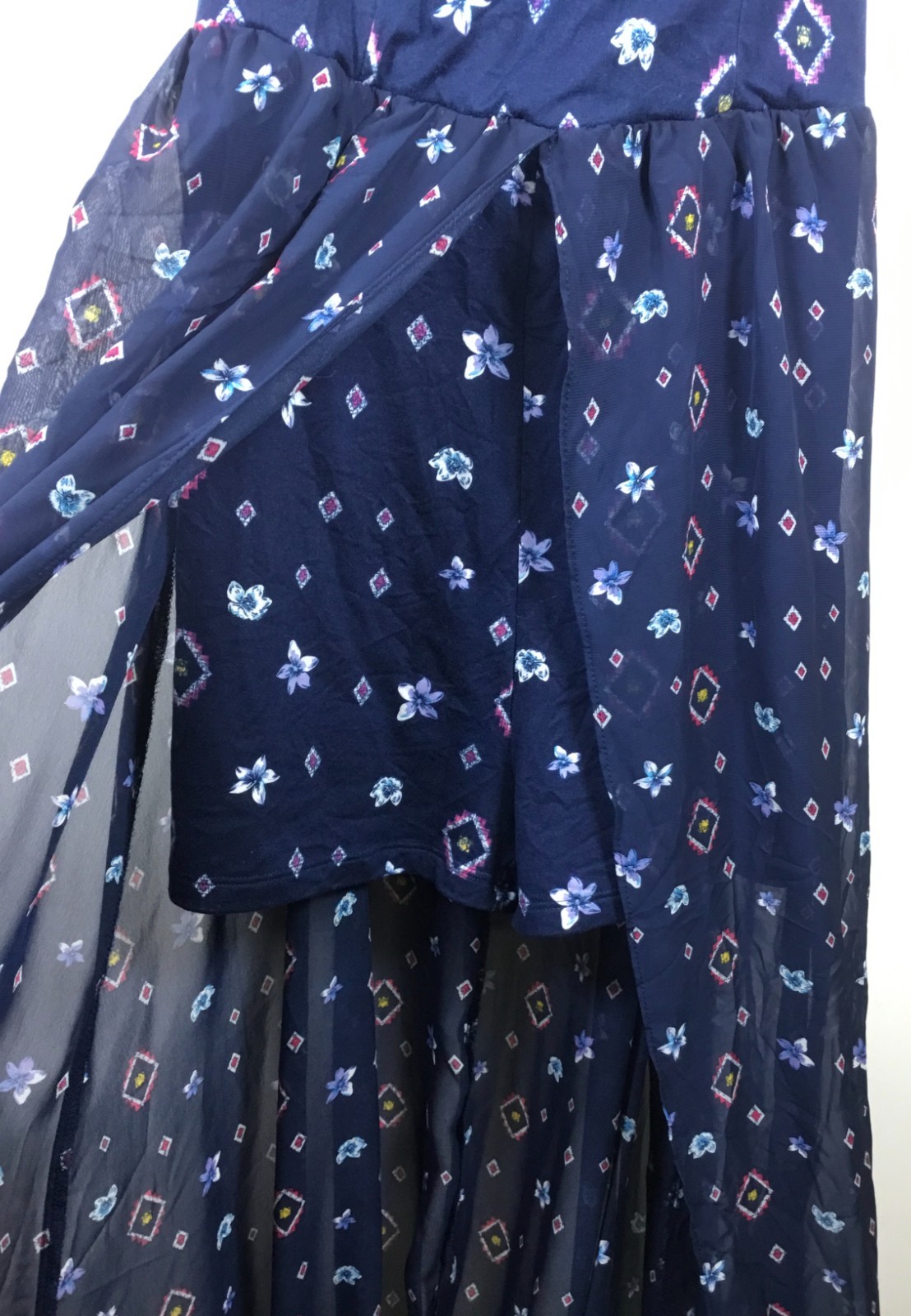 No Boundaries High Low Summer Maxi Floral Size L (11-13) Romper Sun Dress
