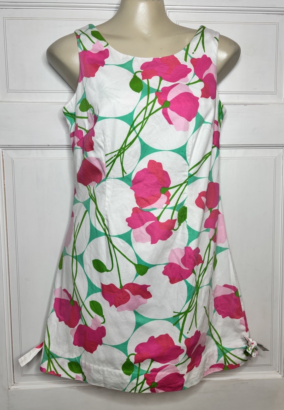 Lilly Pulitzer Worth Shift Dress Pink Poppy Floral Print Size 4