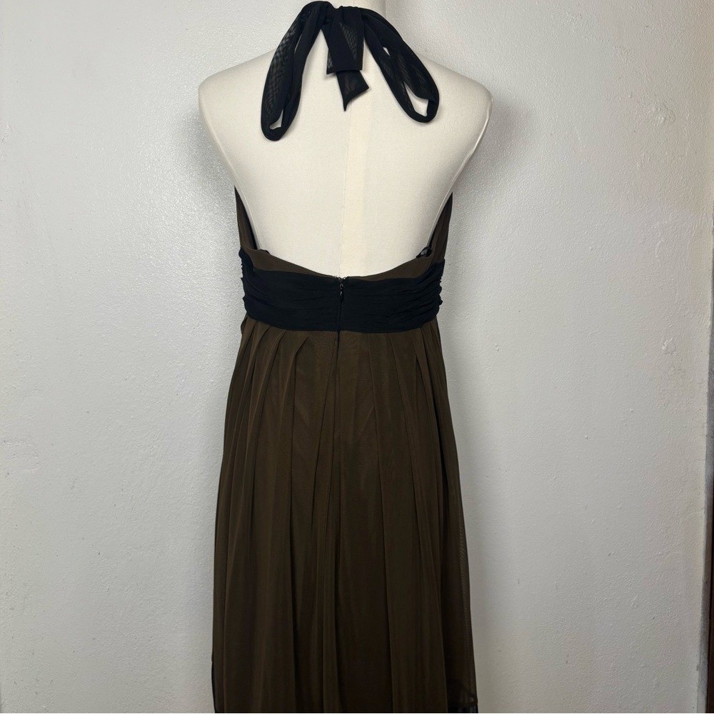 london style y2k halter brown black flowy dress goth grunge fairy downtown girl