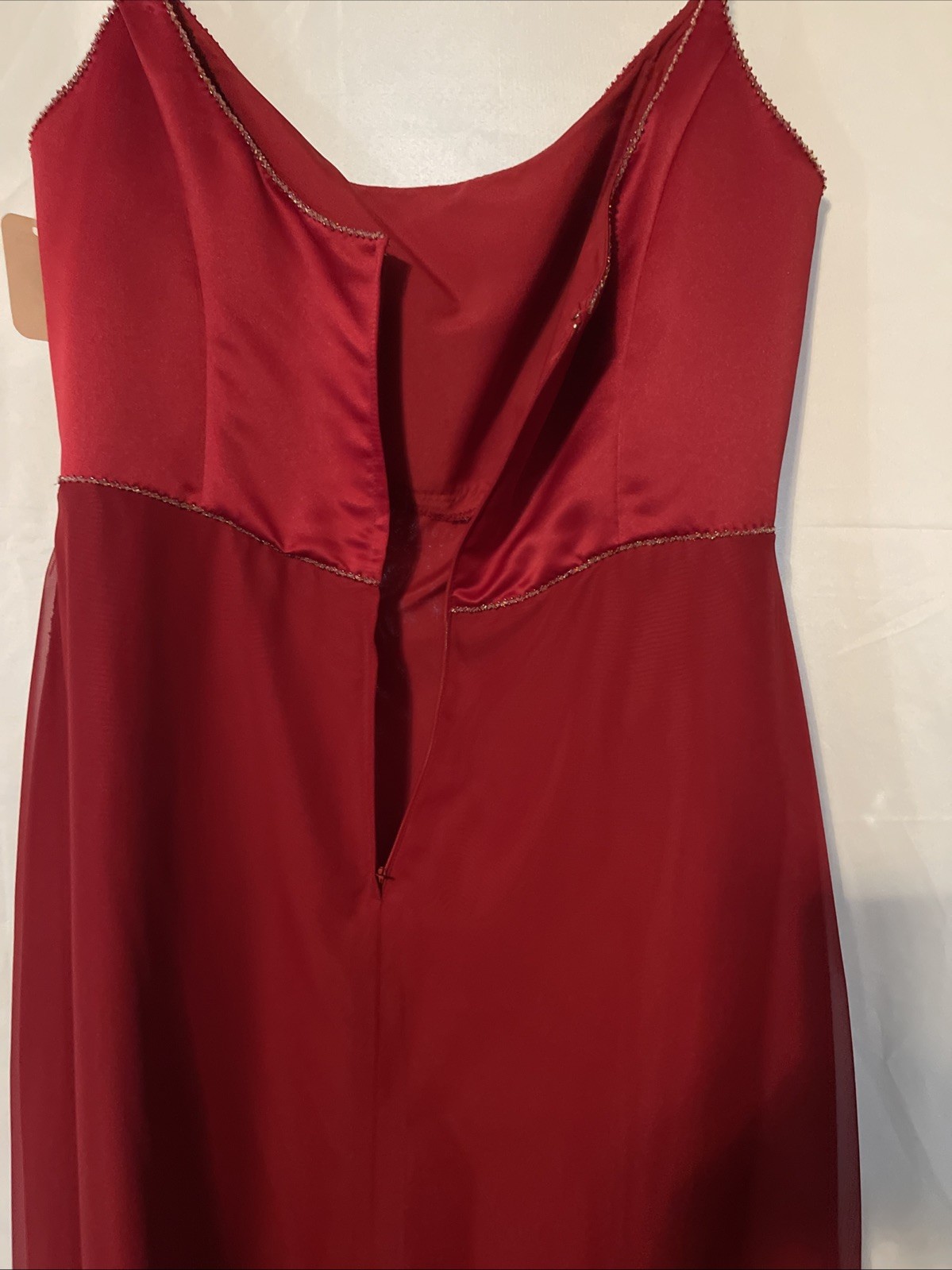 NEW Eden Bridals Red Formal Gown Size 22 Beaded Strap Prom Bridesmaid Dress Long