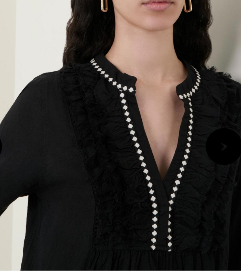 Anthropologie DEVOTION TWINS Efisto Embroidered Mini Dress M
