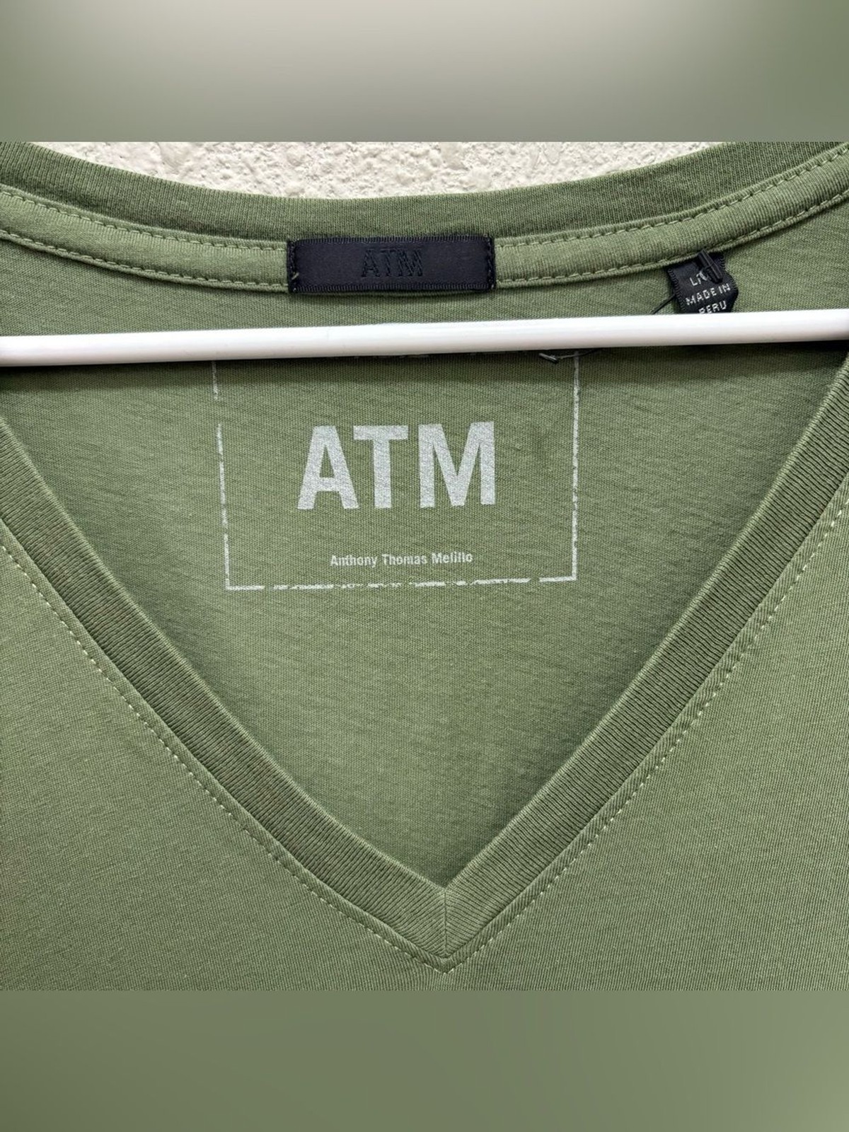 ATM Anthony Thomas Melillo Dip Dye V-Neck T-Shirt Dress – Agave Combo Size Small