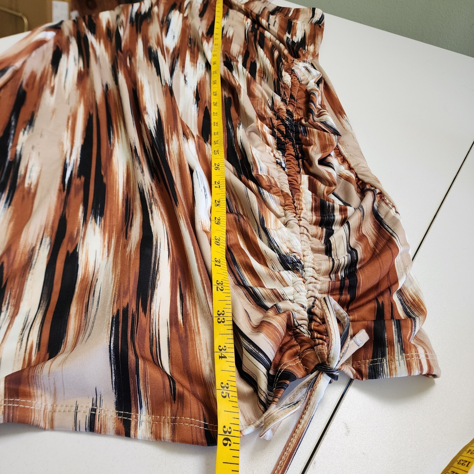 Madden NYC Womens Side Ruched Dress Size XXXL Brown Party Cocktail Club Sexy