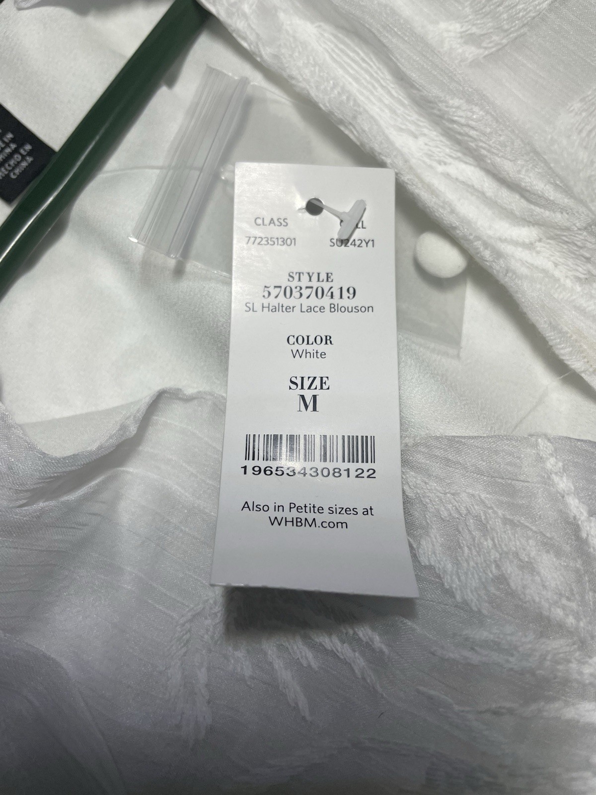 NWT White House Black Market WHBM Halter Sleeveless Dress White, Lined Size M