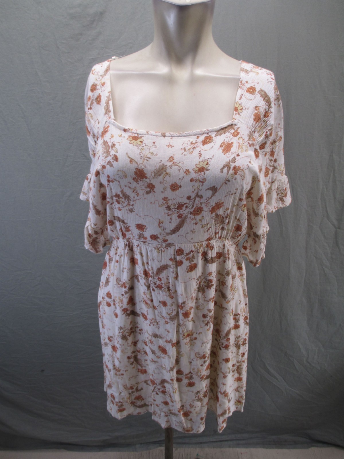 NWT Promesa Size S Womens Multicolor Floral Square Neck Ruffle Beauty Dress 450