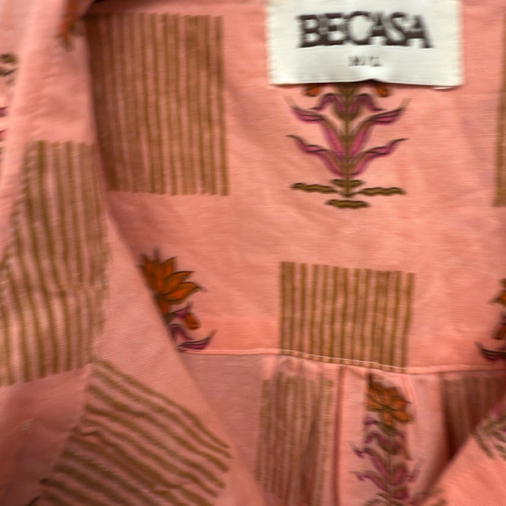Becasa Coral Shirt Dress M/L