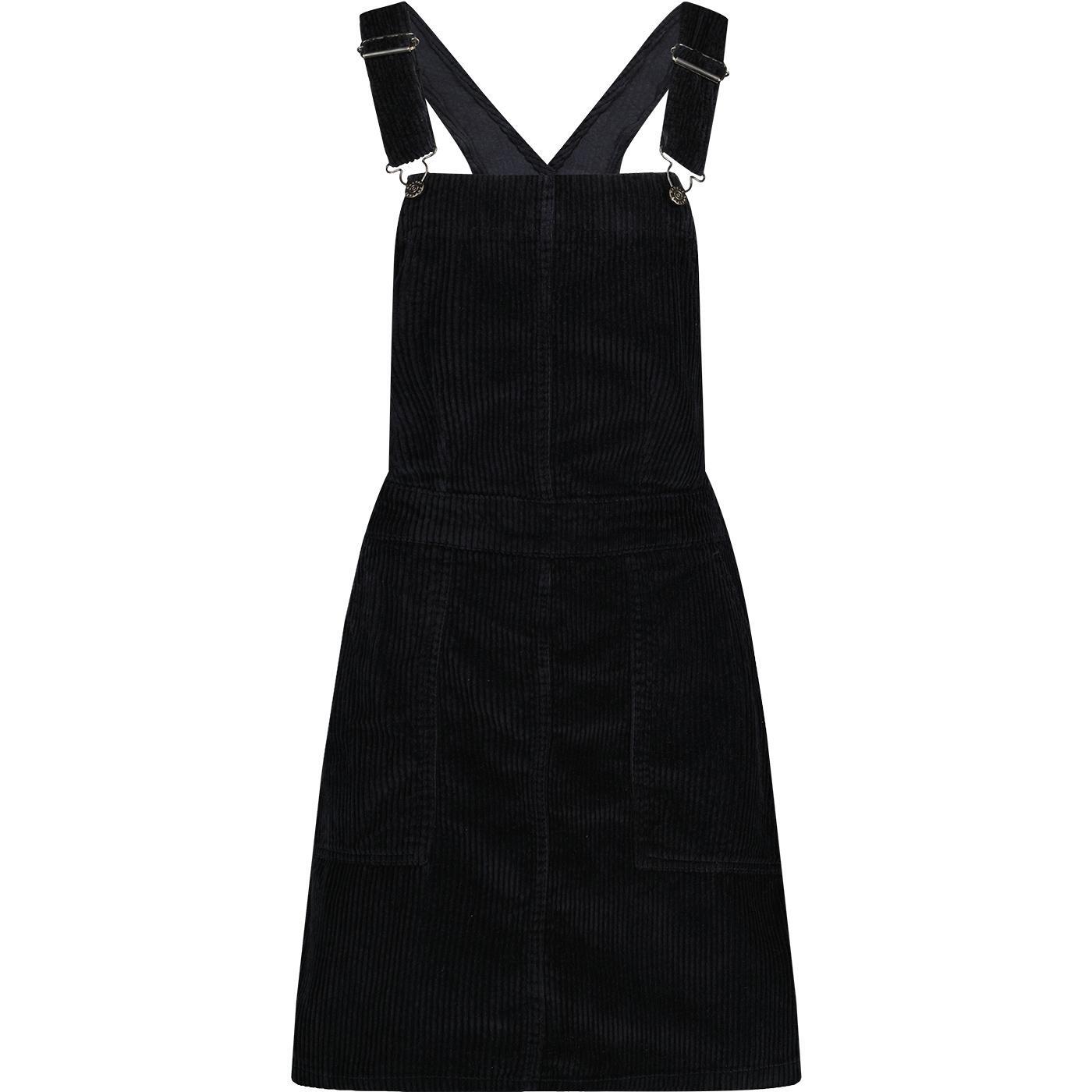 NEW MADCAP RETRO MOD 60s 70s JUMBO CORD PINAFORE DUNGAREE DRESS Marlo MC1062