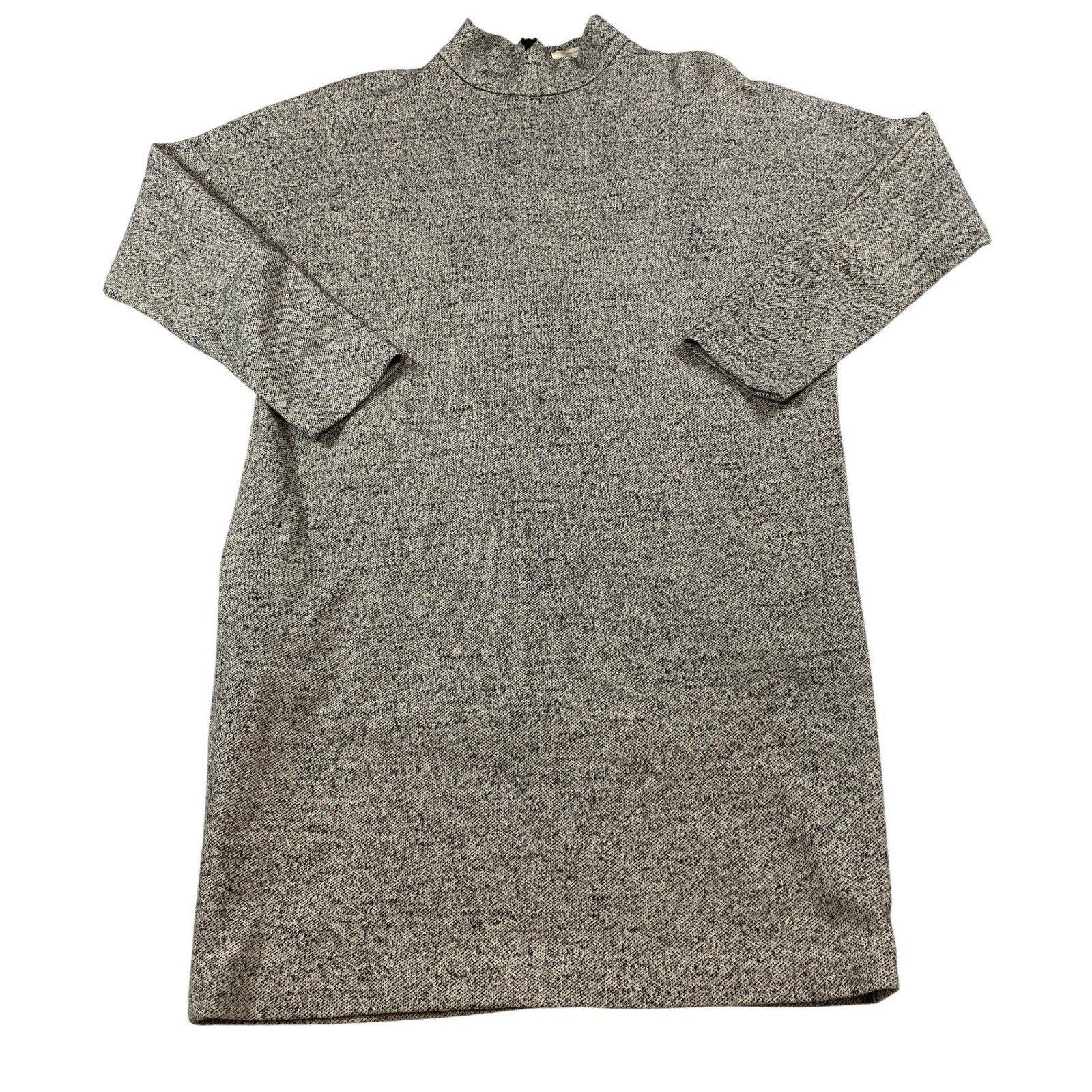 Billy Reid Womens Grey Marled Knit Mock Neck Long Sleeve Shift Dress Size S USA