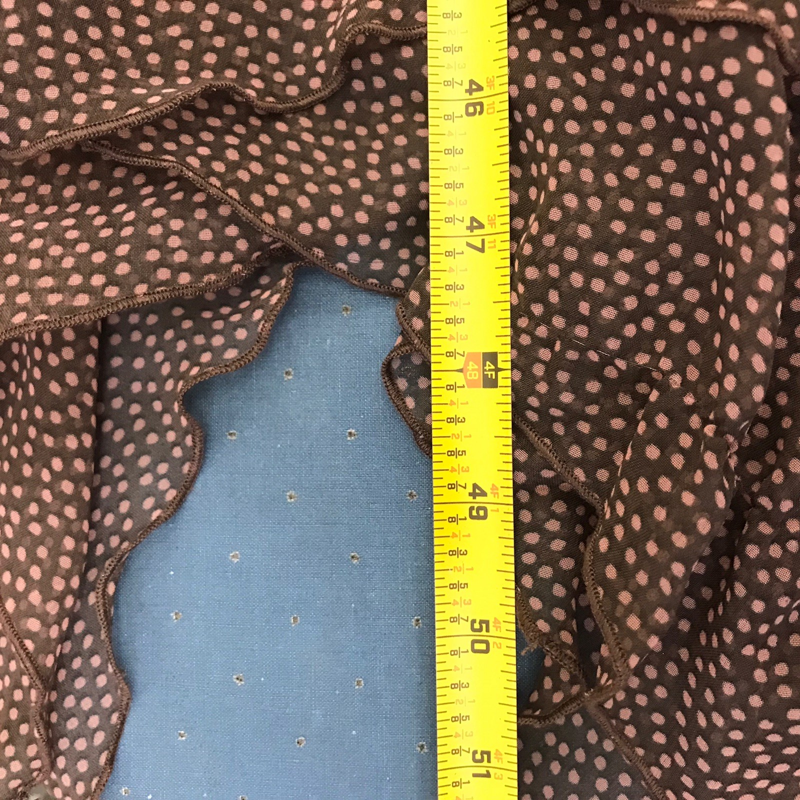 VTG 90’s Y2K Jonathan Martin Polka Dot Babydoll Dress Asymmetric Brown Sz 10