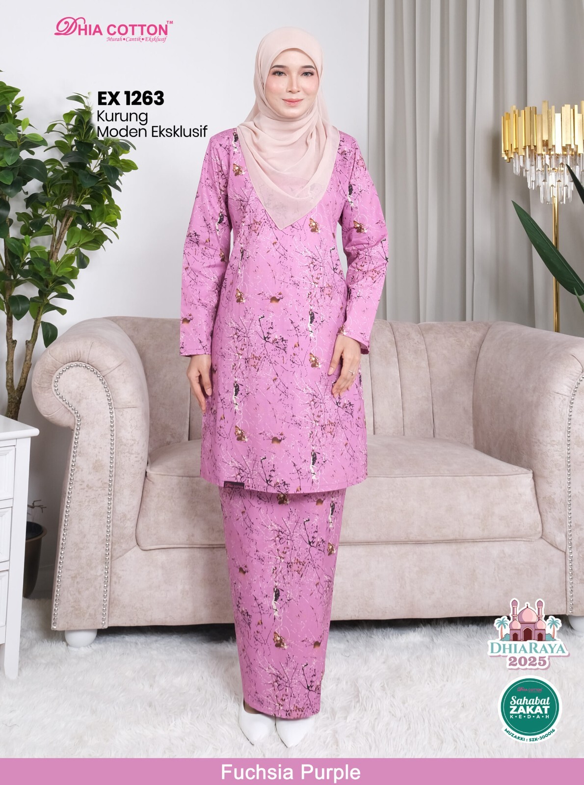 Baju Kurung Moden cotton S Labuh Longgar Kain Lipat ala Batik inc. shipping fee