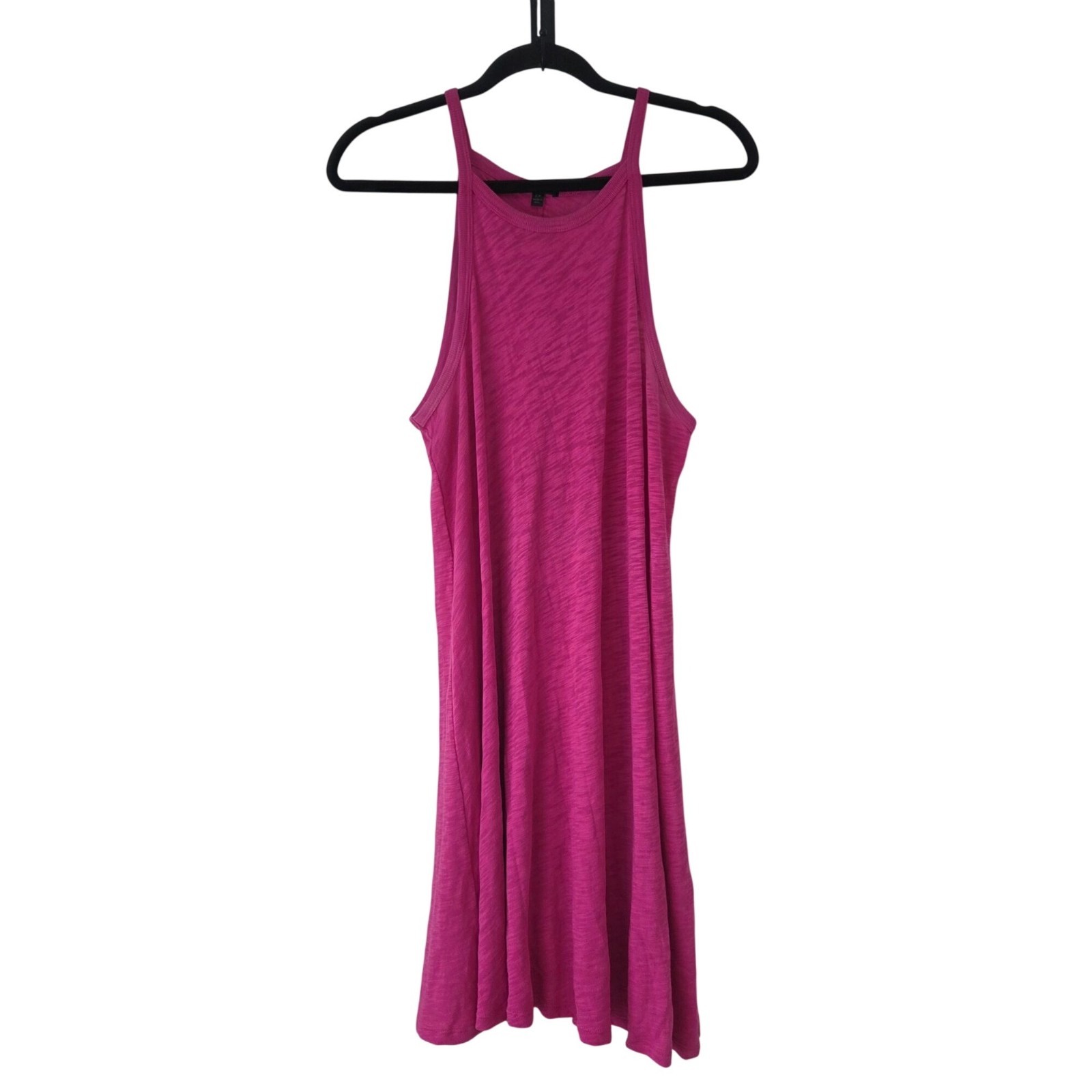 ATM Anthony Thomas Melillo Pink Shift Dress Mini Length Slub Cotton Tank Dress S