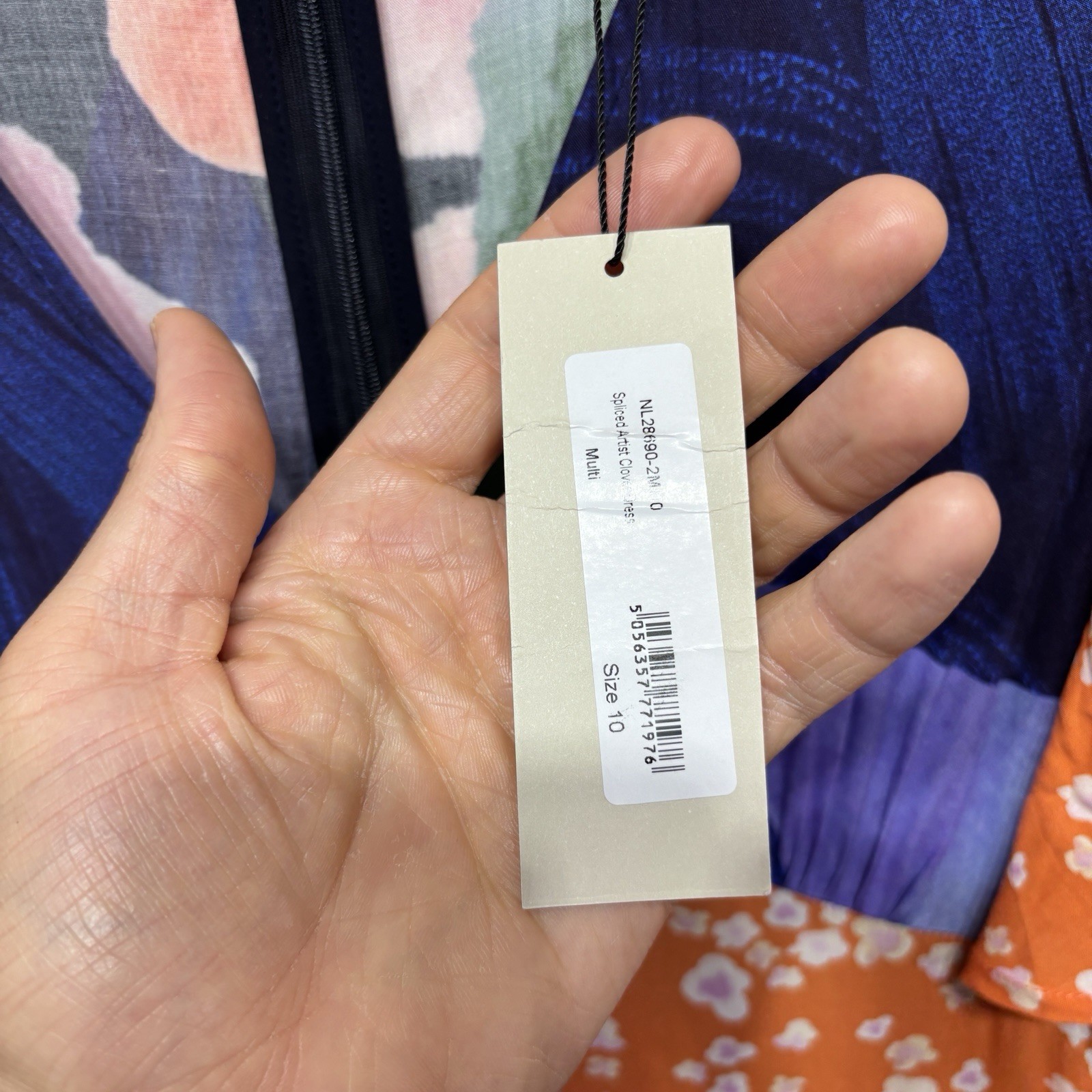 Never Fully Dressed Spliced Artist Clover Dress Floral Orange Midi UK 10 NWT