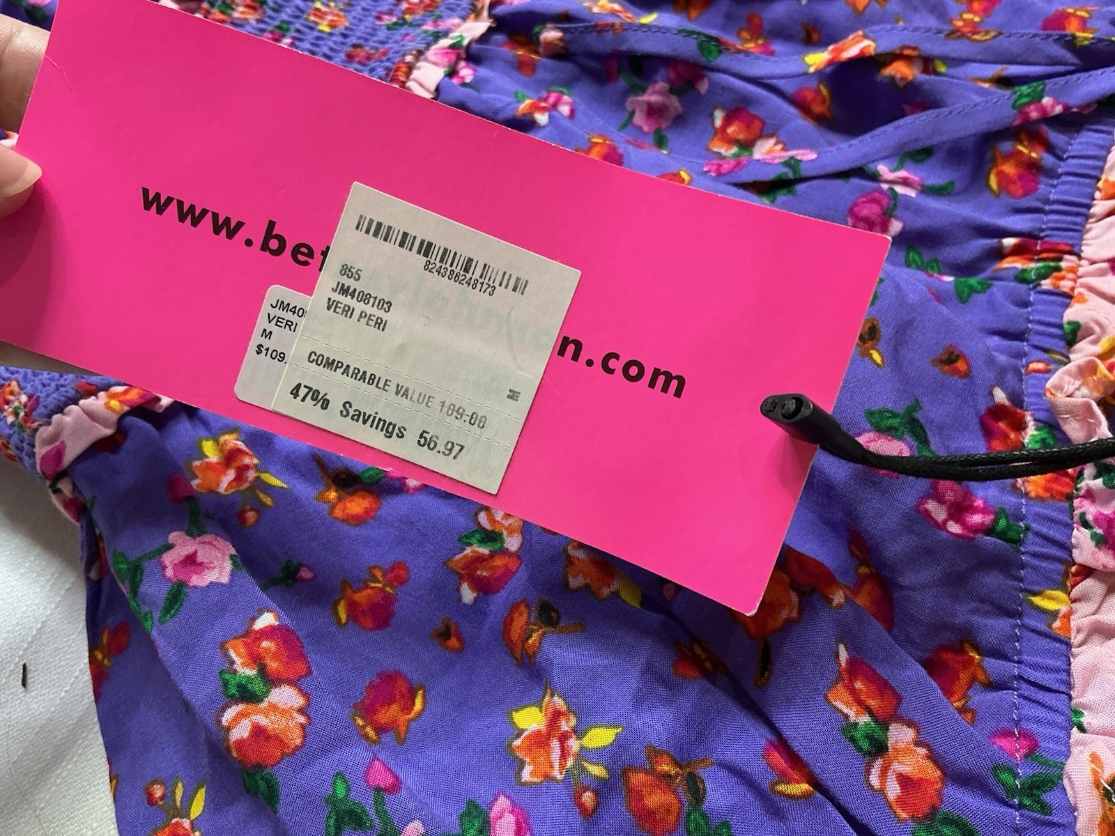 BETSEY JOHNSON Floral Smock-Waisted Maxi Dress SzM, Boho Cottagecore