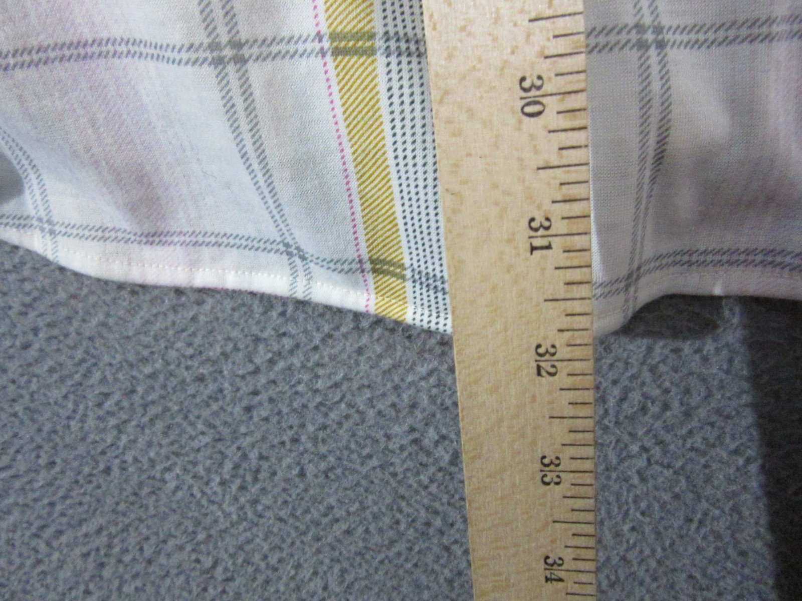 Eden & Olivia Dress Womens Large White Yellow Plaid Shirt Casual Roll Tab Sleeve