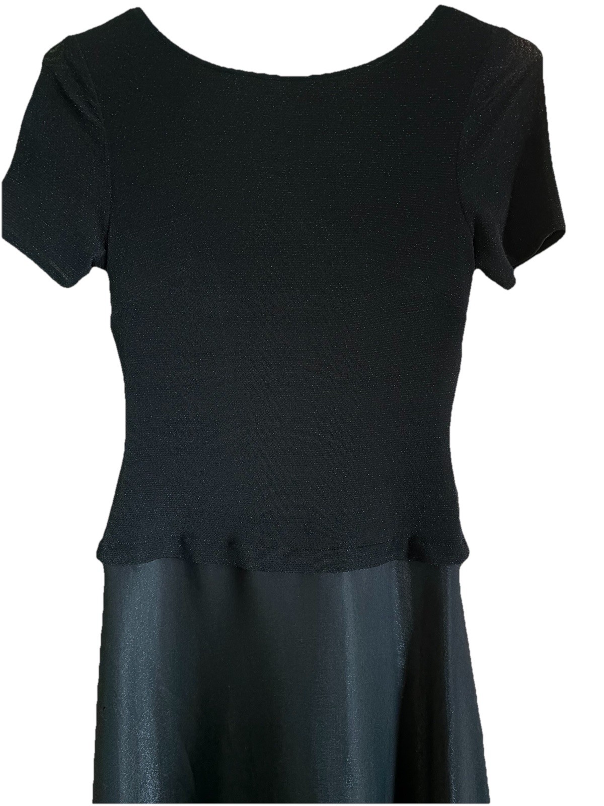 Vintage Cache Black Elegant Maxi Dress Formal Satin Metallic Size 4 US /6 UK