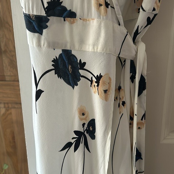 GANNI DALTON CREPE VANILIA KIMONO WRAP DRESS LADIES sz 38
