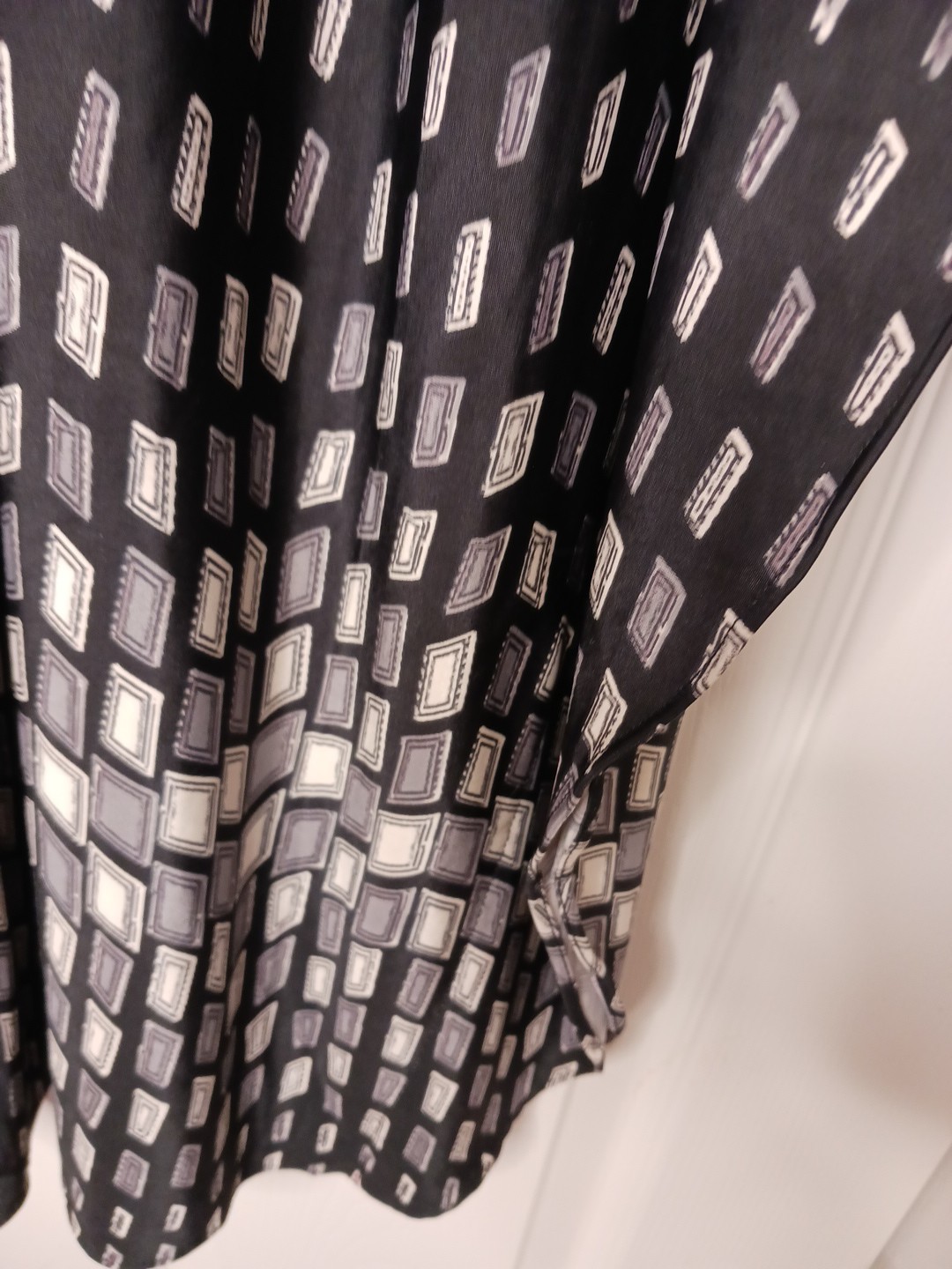 kaftan Loungewear dress one size fits all geometric black Grays whites
