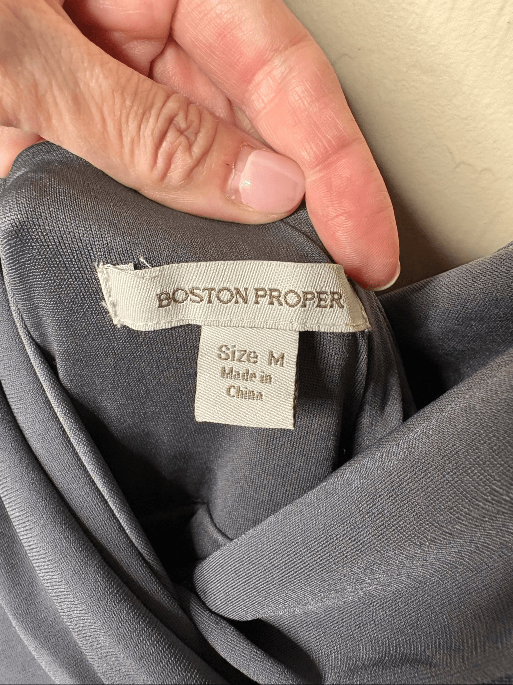 Boston Proper Gray Ruched Draped Sleeveless Cocktail Dress Medium-127