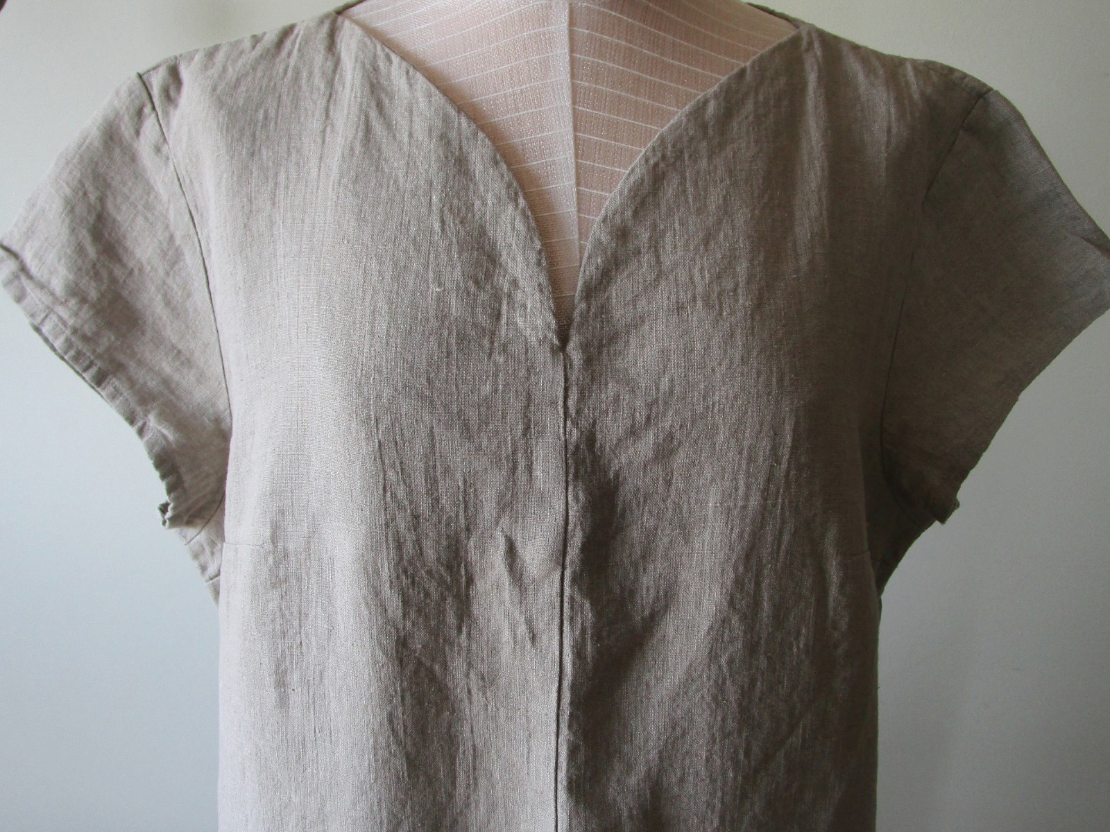 FLAX Designs Linen Centered Dress 1G NWT