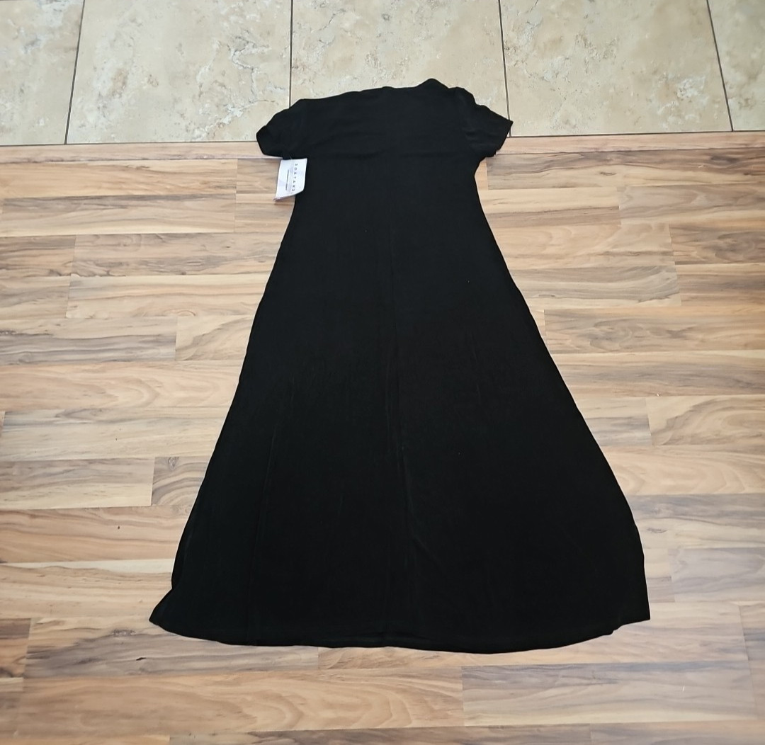 NWT Sostanza Dress Black Acetate Blend Sz XL Made in USA Vintage