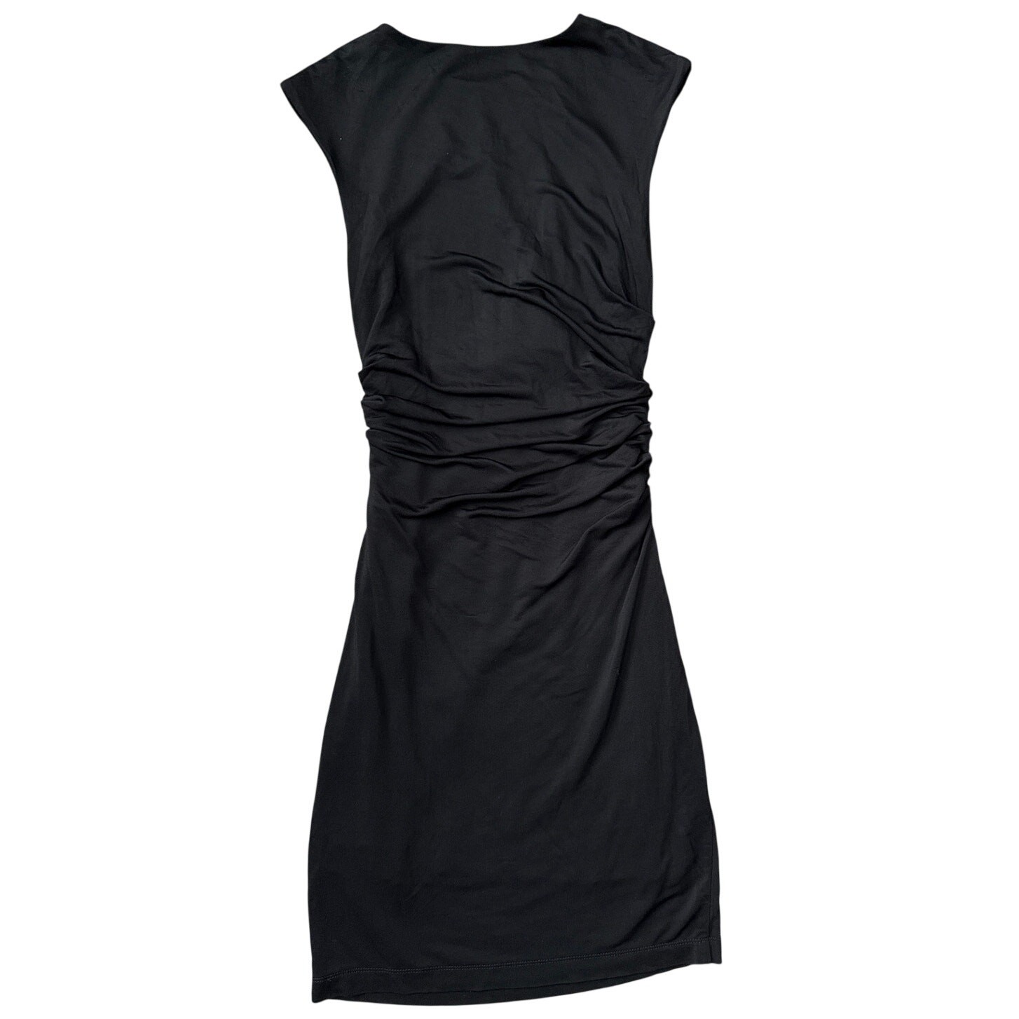 T By Alexander Wang Pique Mesh Sleeveless Twist Dress Black Size Small