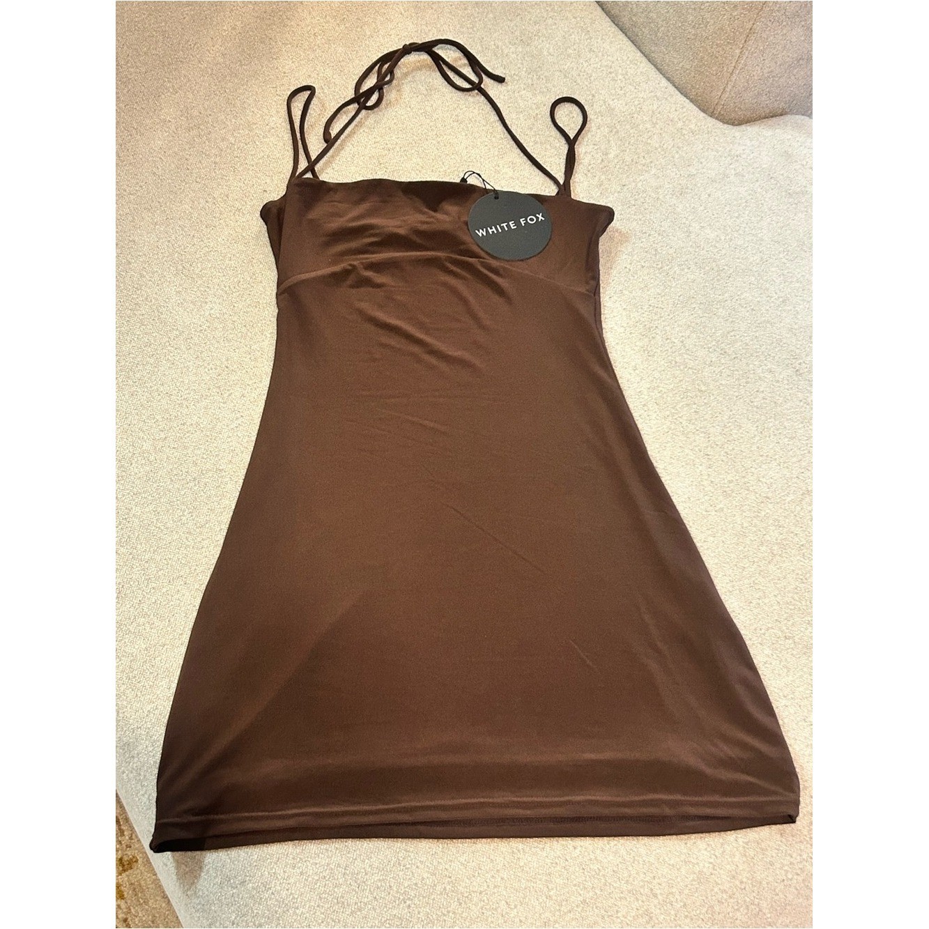 White Fox Boutique Chocolate Brown Mini Dress