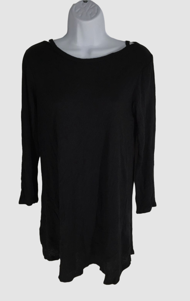 $99 For All Seasons Women’s Black Long Sleeve Round Neck Shift Dress Size XL