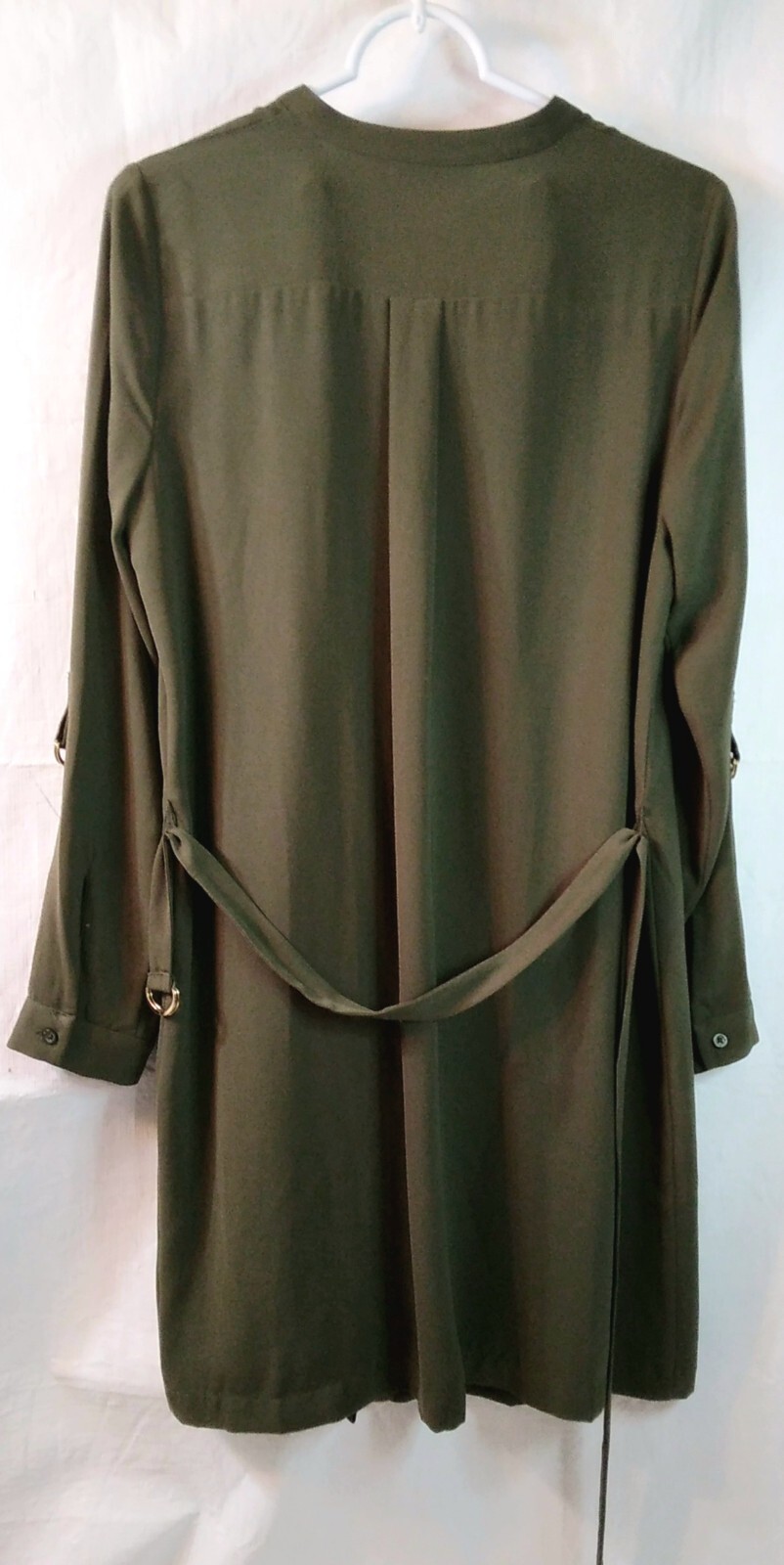 Apt. 9• Size M• Long Buckle Sleeve• Button Front• Belted• Lined• Shirt Dress•