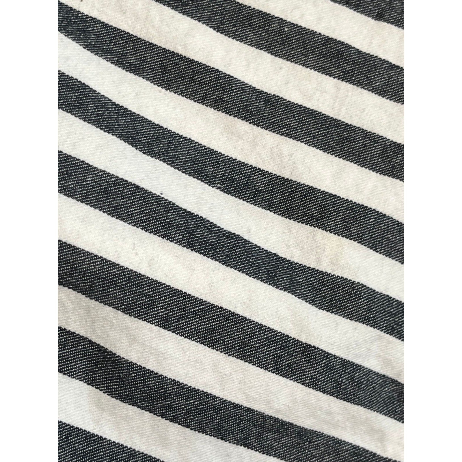 Neutral Striped Linen Dress L Retro Mod Classic Preppy Coastal Chic Resort 90s