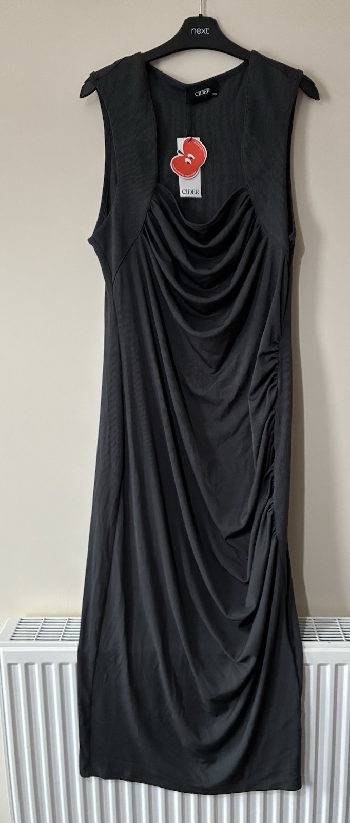 Cider Dress 2XL Grey Ruched Bodycon Dress BNWT Womens Spring Summer Casual