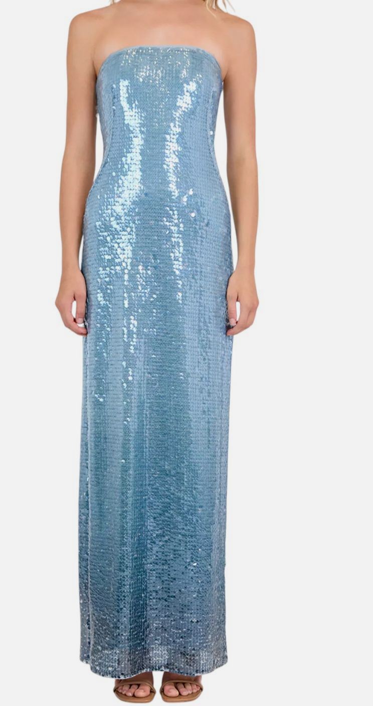 Simkhai Women’s Blue Leilani Sequin Column Dress Size 6