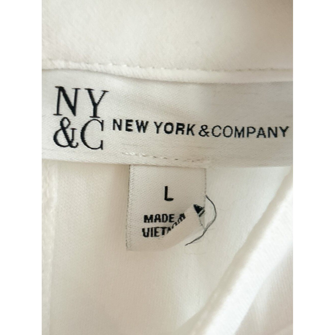 NY&CO 100% Cotton Halter Belted Fit & Flare Dress with Pockets | White | SZ L