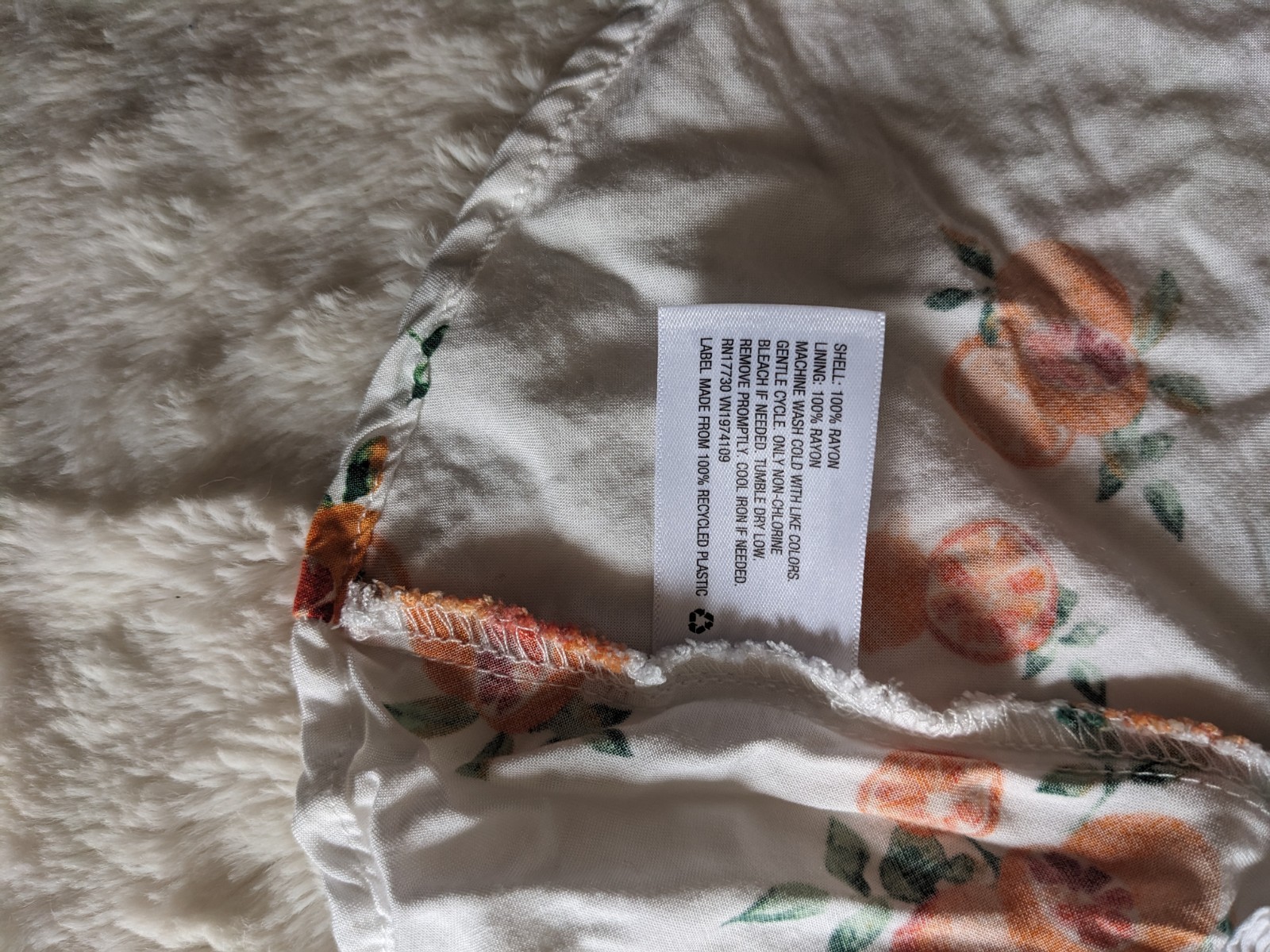 Wild Fable White Orange Floral Sweetheart Tie Strap Ruffle Mini Dress Size S