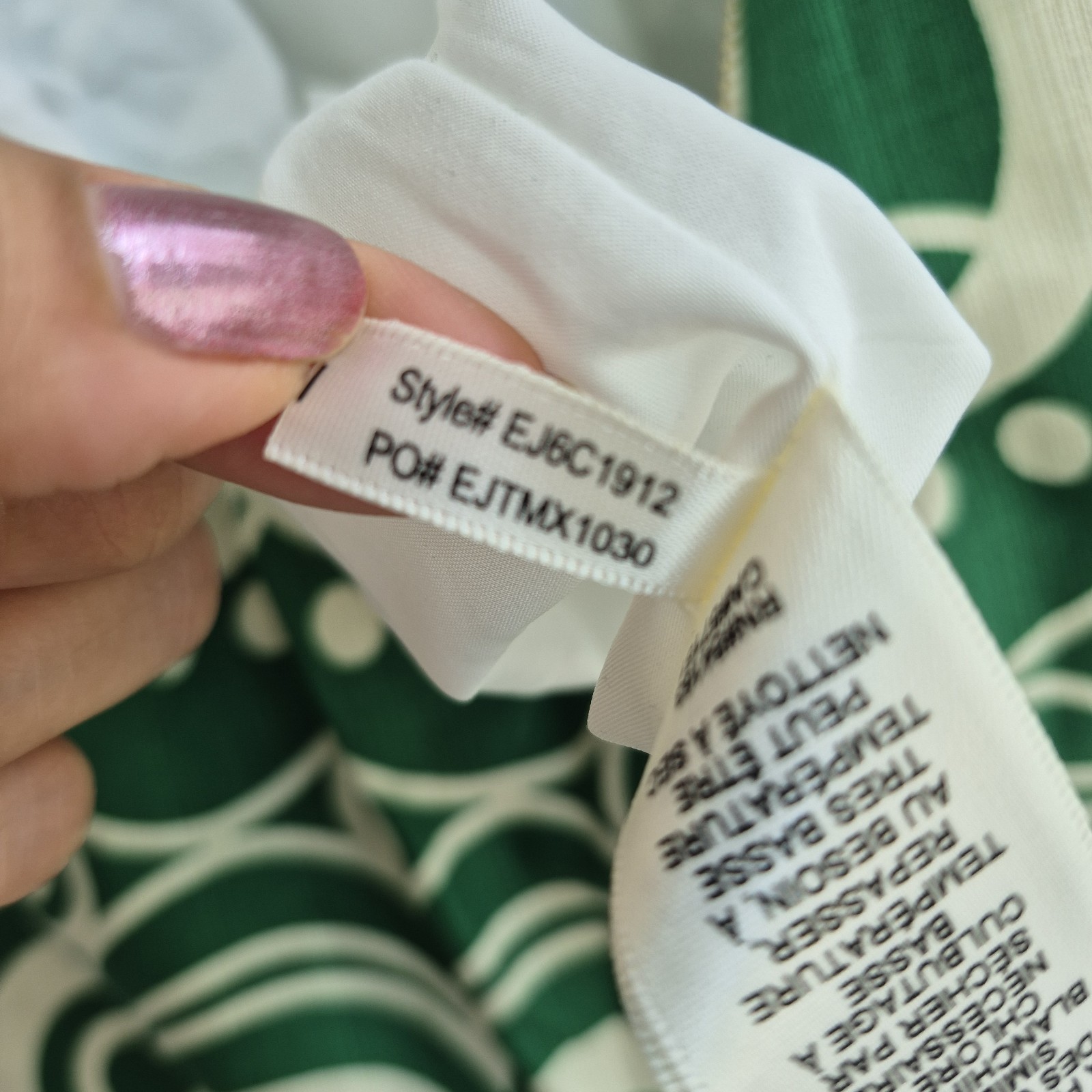 Eliza J green And Cream Shealth Circle Patterned Sleeveless Dress
