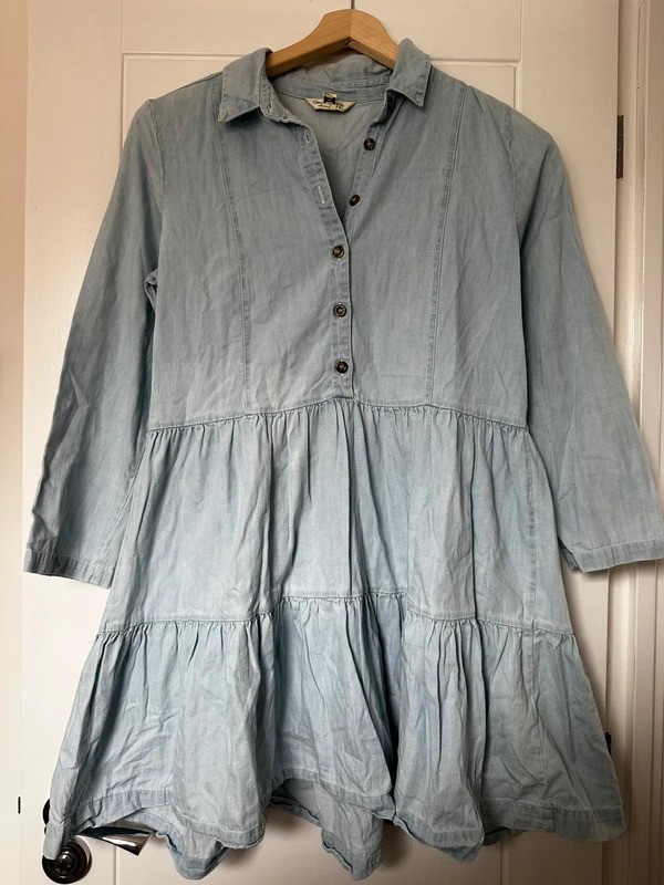 Miss Selfridge denim look cotton dress holiday summer day dress