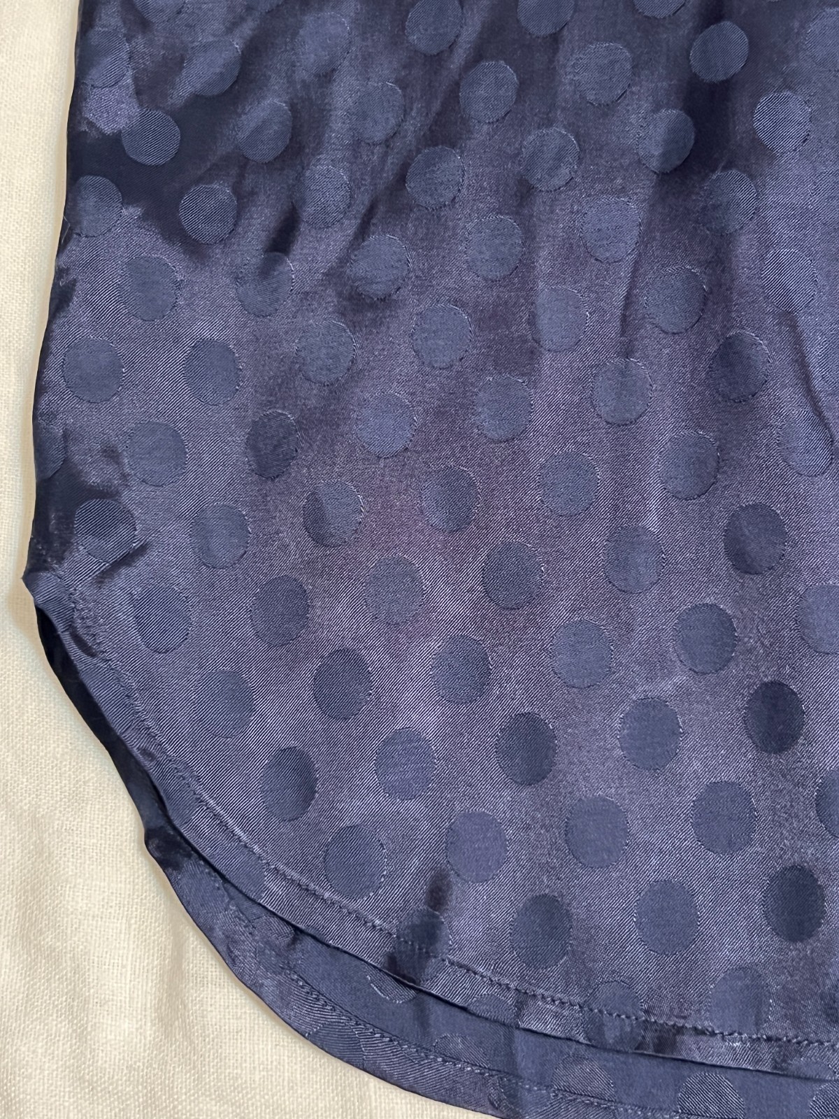 Haven Well Within Shift Dress Navy Polka Dot Jacquard Soft Viscose NWT Size S