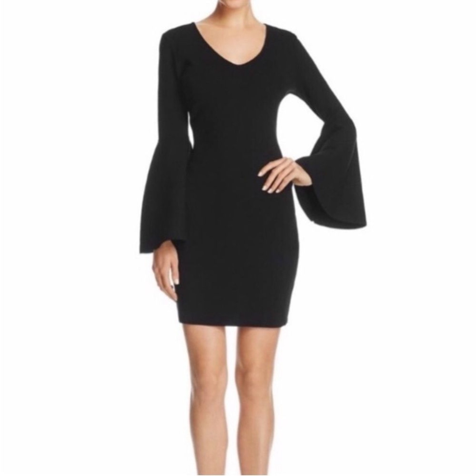 Milly Blue Bell Sleeve Knit Sweater Dress Size M