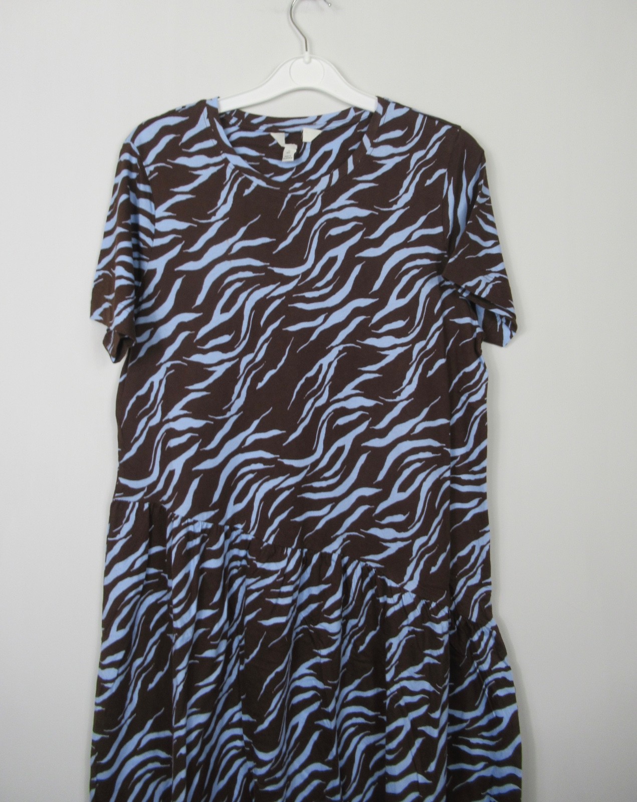 Marks & Spencer Womens Cotton Animal Print Midi Jersey T-Shirt Dress Size 8 – 20